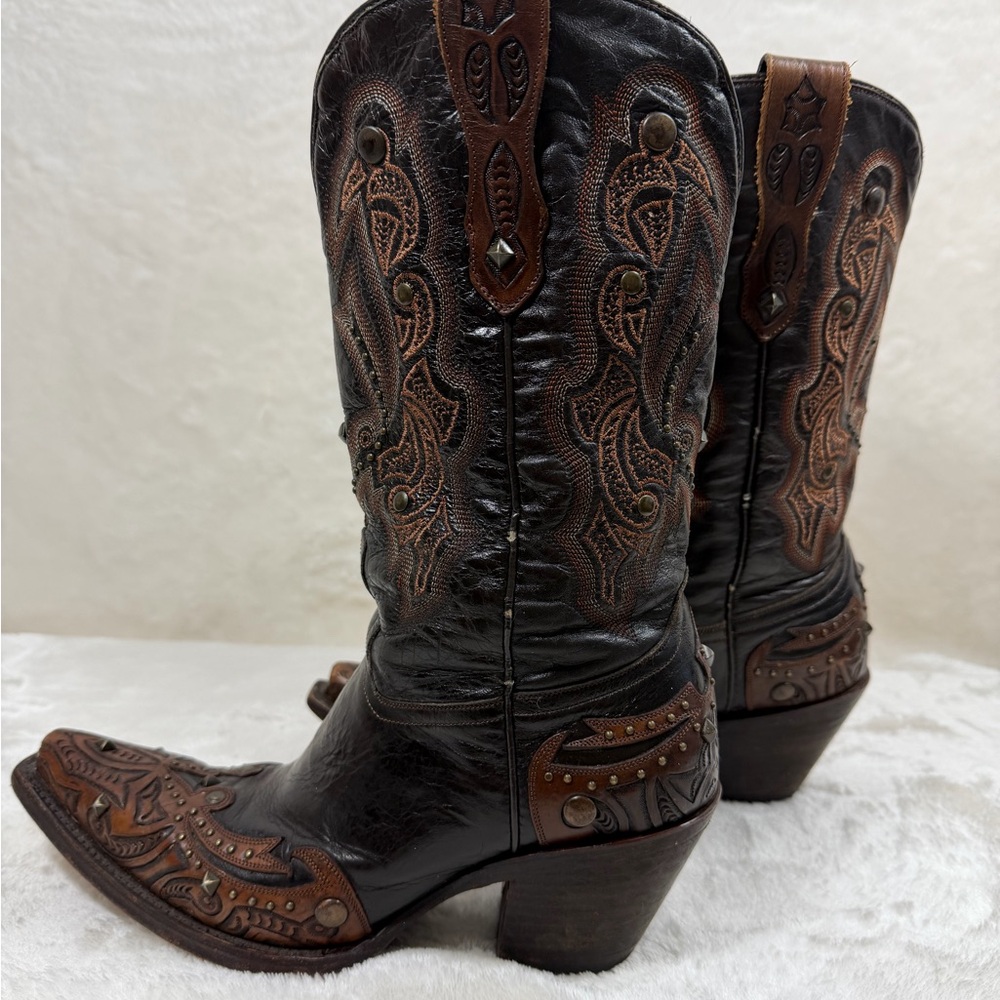 Brown Leather Western Boots - Picture 8 of 10